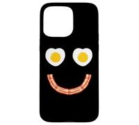 Custodia per iPhone 15 Pro Max Face Eggs And Bacon Ham Breakfast Smile