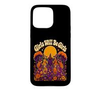 Custodia per iPhone 15 Pro Max Fantastico design a cerchio per Halloween, anni '70, della congrega delle streghe