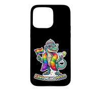 Custodia per iPhone 15 Pro Max Favoloso Rainbow Pride-o-Saurus Rex