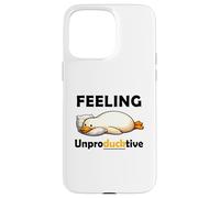 Custodia per iPhone 15 Pro Max Feeling Unproductive Funny Lazy Duck Meme Morning Coworker
