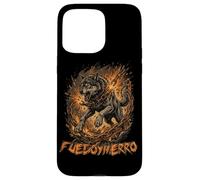 Custodia per iPhone 15 Pro Max Fierce Wolf Breaking Chains Fire Iron Motivation Arte grafica