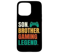 Custodia per iPhone 15 Pro Max Figlio Fratello Gaming Leggenda Video Gamer Tween Adolescente Ragazzi
