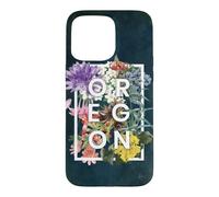 Custodia per iPhone 15 Pro Max Fiori di Oregon Word Art - Oregon State USA Souvenir