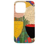 Custodia per iPhone 15 Pro Max Fiori e Calici di Vino Un Brindisi al Colore e alla Vita