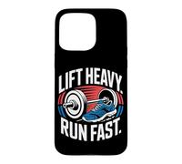 Custodia per iPhone 15 Pro Max Fitness Lift Heavy Run Fast Gym Atleta Palestra Corsa Sprint