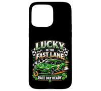 Custodia per iPhone 15 Pro Max Fortunato con l'auto Fast Lane Race Day Ready