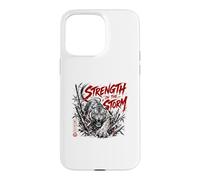 Custodia per iPhone 15 Pro Max Forza nello spirito del guerriero tigre della tempesta