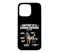 Custodia per iPhone 15 Pro Max Funny Anatomy Pastore Tedesco Amanti Pastore Tedesco Cane Pastore