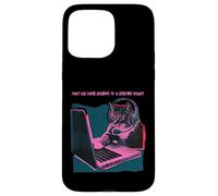 Custodia per iPhone 15 Pro Max Funny Cat Gamer - Cuffie per computer portatili Bedtime Story