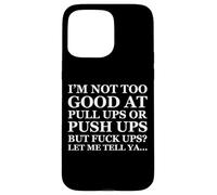 Custodia per iPhone 15 Pro Max Funny Dad Joke Adult Father's Day Pushups & Pullups Failure