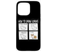 Custodia per iPhone 15 Pro Max Funny How To Draw Pembroke Welsh Corgi Dog Lover