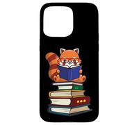 Custodia per iPhone 15 Pro Max Funny Kawaii Kids Read Books Red Panda Lover