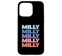 Custodia per iPhone 15 Pro Max Funny Modern Repeated Text Design Milly