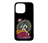Custodia per iPhone 15 Pro Max Funny Peacock Disco Turkey Wrong Animal Name Stupid Joke