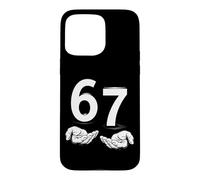Custodia per iPhone 15 Pro Max Funny Six Seven 6 7 Meme Gen Alpha Slang 6 7 Hands