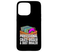 Custodia per iPhone 15 Pro Max Funny Vinyl Record Collector Crate Digger Dust Inhaler