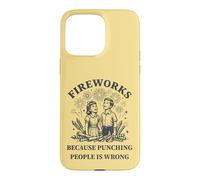 Custodia per iPhone 15 Pro Max Fuochi d'artificio retrò anti-violenza umor