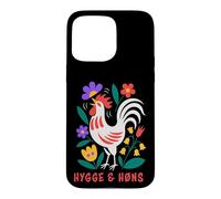 Custodia per iPhone 15 Pro Max Galline da cortile Hygge Folk Art Gallo