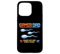 Custodia per iPhone 15 Pro Max Gamer Dad Since My Kid Was A Pixel Divertente Inappropriato Adulto