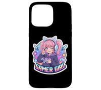 Custodia per iPhone 15 Pro Max Gamer Ragazza Video Gioco Amante Gioco Anime Online Streamer Divertimento