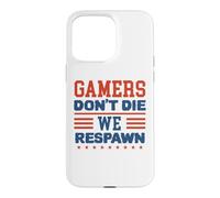 Custodia per iPhone 15 Pro Max Gamers Don't Die We Respawn Sparklers Patriotic Uomini Donne