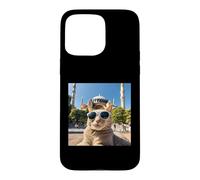 Custodia per iPhone 15 Pro Max Gatto divertente alla moschea di Santa Sofia