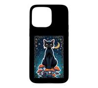 Custodia per iPhone 15 Pro Max Gatto Ombra Nera Magia Mistica Felina Strega Anima Potenza Nucleo
