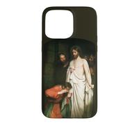 Custodia per iPhone 15 Pro Max Gesù Cristo Dubita Thomas Dipinto Carl Bloch 1881