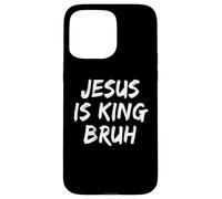Custodia per iPhone 15 Pro Max Gesù è re Bruh Cristiano Credente Fede Bibbia Chiesa