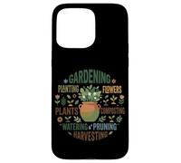 Custodia per iPhone 15 Pro Max Giardinaggio Pianta Mamma Pollice Verde Tipografia Word Art