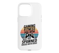 Custodia per iPhone 15 Pro Max Gioco Fitness Cane Mamma Costruito Non Generato Allevato Con I Cani