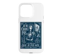 Custodia per iPhone 15 Pro Max Giovanna d'Arco I Am Not Afraid I Was Nas For This Woodcut Navy