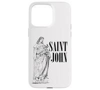 Custodia per iPhone 15 Pro Max Giovanni Apostolo Amato San Cattolico Vintage Art