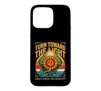 Custodia per iPhone 15 Pro Max Girare verso la filosofia del girasole chiaro