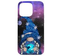 Custodia per iPhone 15 Pro Max Gnomo Magico CrystalBall Galaxy Starry Fantasy Design