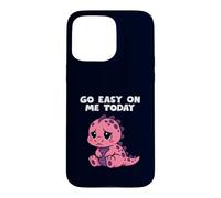 Custodia per iPhone 15 Pro Max Go Easy On Me Today Simpatico dinosauro divertente supporto emotivo
