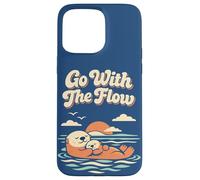 Custodia per iPhone 15 Pro Max Go With The Flow Cute Sea Otter Retro Animal