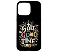 Custodia per iPhone 15 Pro Max God Is Good All The Time Christian Faith Citazione Retro