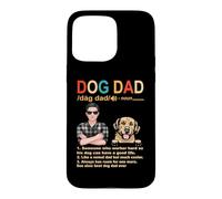 Custodia per iPhone 15 Pro Max Golden Retriever Dog Dad Definition Funny Fathers Day