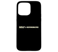Custodia per iPhone 15 Pro Max Golf Weekend Early Tee Time Golf Cart Papà Pensionato Scherzo