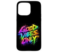 Custodia per iPhone 15 Pro Max Good Positive Graffiti Vibes Quotes Colorful Splach Colors
