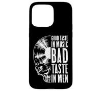 Custodia per iPhone 15 Pro Max Good Taste In Music Bad Taste In Men Vinyl Lover Skull LP
