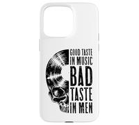 Custodia per iPhone 15 Pro Max Good Taste In Music Bad Taste In Men Vinyl Lover Skull LP