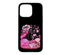 Custodia per iPhone 15 Pro Max Gossip Cats Purr-ty Y2K - Umorismo rosa