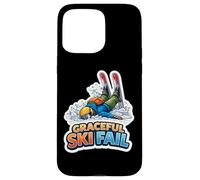 Custodia per iPhone 15 Pro Max Graceful Ski Fail Divertente Nuovo Sciatore Newbie Faceplant Sci