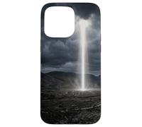 Custodia per iPhone 15 Pro Max Grafica misteriosa del paesaggio del fenomeno della luce del fascio di cielo