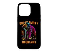 Custodia per iPhone 15 Pro Max Great Smoky Mountains USA, motivo: orso