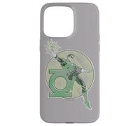 Custodia per iPhone 15 Pro Max Green Lantern Retro Lantern Iron-On