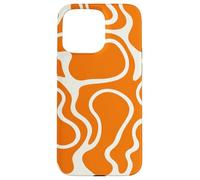 Custodia per iPhone 15 Pro Max Groovy arancione fluido astratto linea ondulata modello