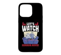 Custodia per iPhone 15 Pro Max Guarda i film horror Halloween Scheletro fantasma divertente